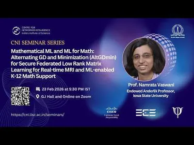 Mathematical ML and ML for Math: Alternating GD and Minimization (AltGDmin) for Secure Federated Low Rank Matrix Learning for Real-time MRI and ML-enabled K-12 Math Support
